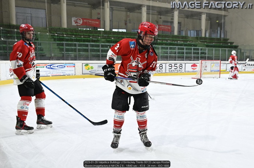 2023-01-29 Valpellice Bulldogs U19-Hockey Trento 00123 Jacopo Rostan